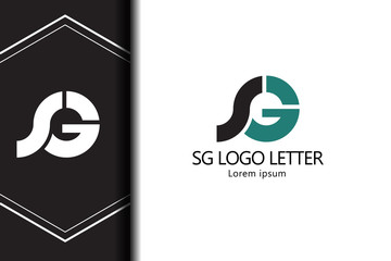 alphabet  logo letter SG with combination, lowercase for business - vector