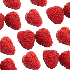 Ripe raspberry isolated on a white background.