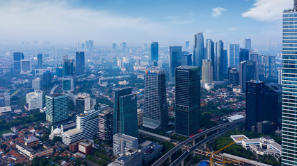 Fototapeta na wymiar South Jakarta central business district at morning