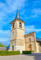Fototapeta premium Catholic church in Chambery city from France