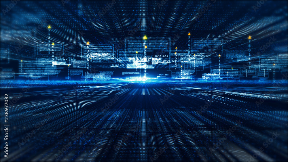 Aufkleber hi-tech digital display holographic information abstract background