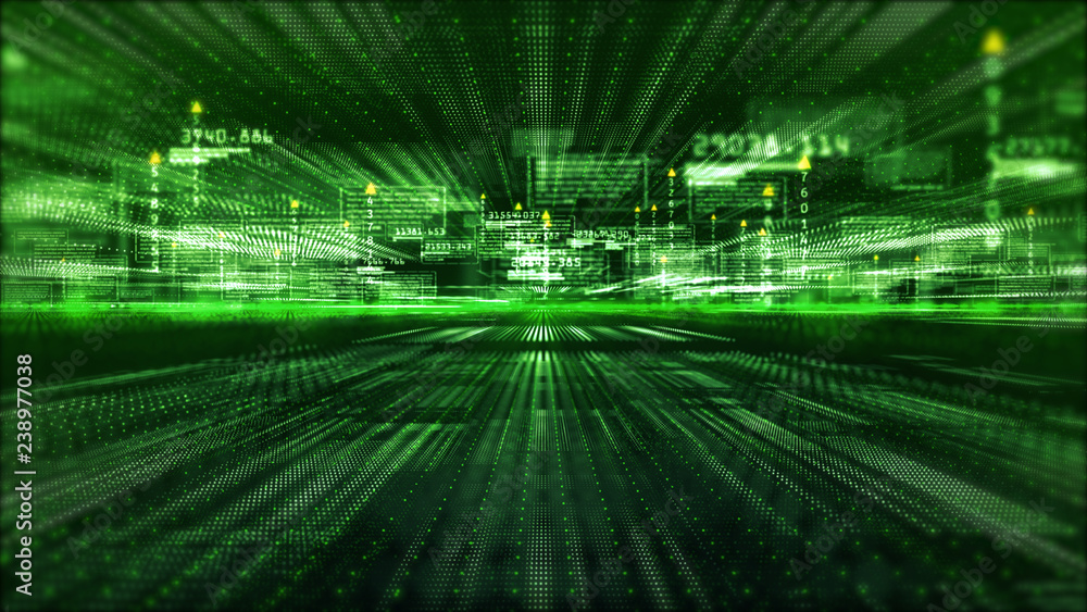 Poster hi-tech digital display holographic information abstract background