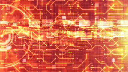 Hi-Tech HUD digital and circuit display holographic background. technology concept