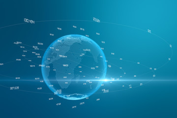 Obraz premium 3d rendering, big data and finance