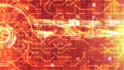 Hi-Tech HUD digital and circuit display holographic background. technology concept