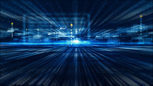 Hi-Tech digital display holographic information abstract background