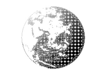 抽象的な地球/ドット絵