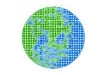 抽象的な地球/ドット絵