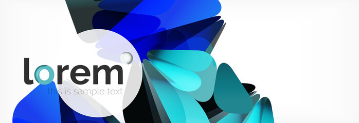 Vector colorful geometric triangle background, crystal banner design