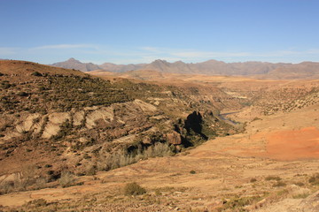 Paysage Malealea Lesotho Afrique - Malealea Landscape Africa