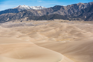 Fototapeta na wymiar Great Sand Dunes National Park Colorado Sand Texture Foot Prints