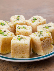 Indian Traditional Famous Sweet Food Mysore Pak or Mysoor Pak