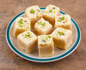 Indian Traditional Famous Sweet Food Mysore Pak or Mysoor Pak