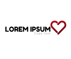 logo heart Conceptual logo social work, or representations of love, conception of caltruismo and pure brotherhood