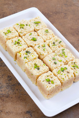 Indian Traditional Famous Sweet Food Mysore Pak or Mysoor Pak