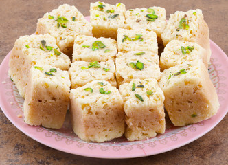 Indian Traditional Famous Sweet Food Mysore Pak or Mysoor Pak