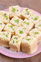 Indian Traditional Famous Sweet Food Mysore Pak or Mysoor Pak