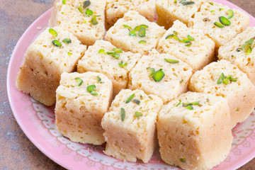 Indian Traditional Famous Sweet Food Mysore Pak or Mysoor Pak