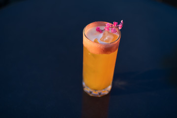 orange cocktail rooftop bar