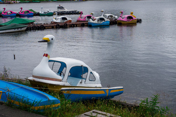 Obraz premium Kawaguchi Lake, Japan. Sep 2018