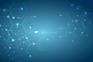 Abstract background and banner design, Luxury blue background with hexagon pattern. EPS10 Vector.