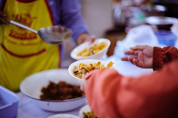 Participation in sharing food for the poor : the concept of food shortage in the world.