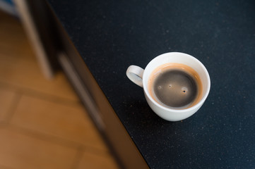 black coffee lover on coffee maker