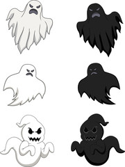cartoon ghost set