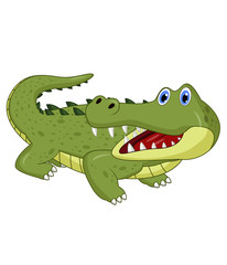 Cartoon crocodile posing