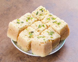 Indian Traditional Famous Sweet Food Mysore Pak or Mysoor Pak