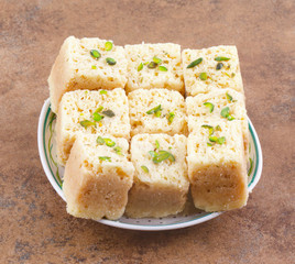 Indian Traditional Famous Sweet Food Mysore Pak or Mysoor Pak