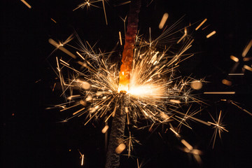 abstract sparks on a black background