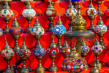 Shopping street market. District of Dubai Deira.