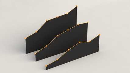 Three black flat linear diagrams on white background