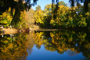 BOLSHOE BOLDINO, RUSSIA - September 20, 2015: Autumn landscape near the Museum of famous Russian...