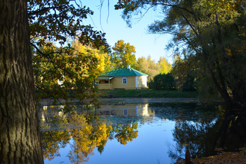 BOLSHOE BOLDINO, RUSSIA - September 20, 2015: Autumn landscape near the Museum of famous Russian...