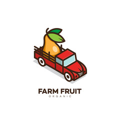 Obraz premium Farm fruit logo