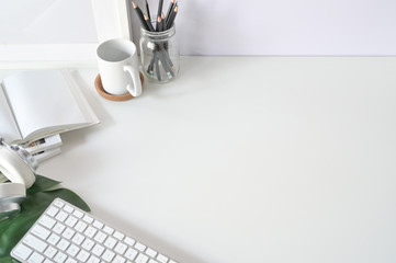 Office desk with copy space.