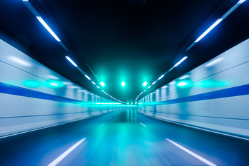 tunnel at night