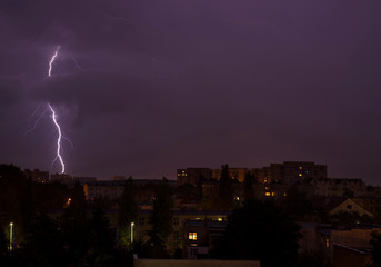 Thunderstorm over Torun. Poland