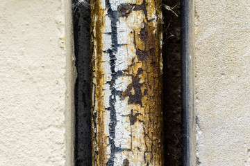 Old pipe and wall