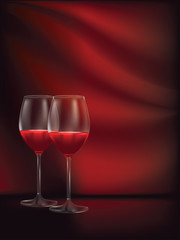 Glass of red wine