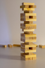 Building from wooden blocks - jenga