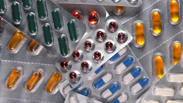 Different pills in a blister pack rotate