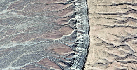  abstract photography of the deserts of Africa from the air. aerial view of desert landscapes,...