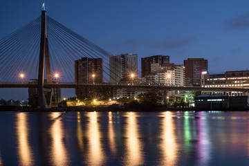 Fototapeta premium Sydney's ANZAC Bridge and apartment blocks
