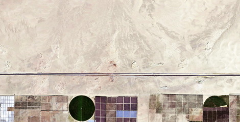 the wall, farms of human crops in the desert, abstract photography of the deserts of Africa from...
