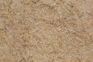 Background of the clay wall. The texture of the old clay wall.