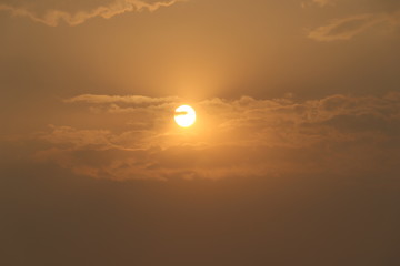sunset over the sea