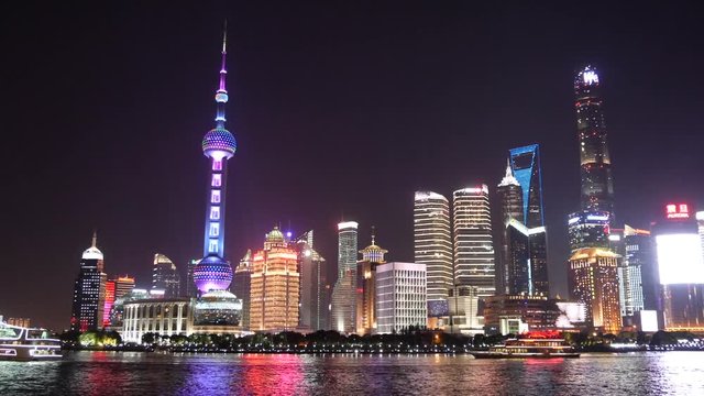 Shanghai night view from  Bund